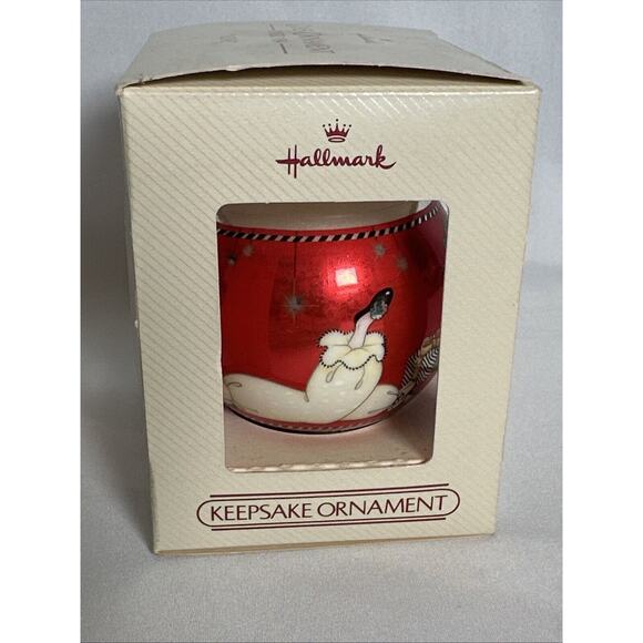 Vintage Hallmark Glass Ornament Love 1984 NOS - Picture 4 of 6
